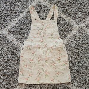 Polo Ralph Lauren Size 16 Floral Corduroy Overall Dress